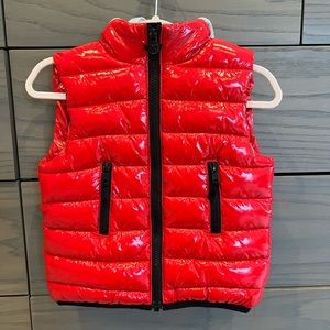 Appaman Red Puffer Vest with Grey Hood - Toddler Size 2T